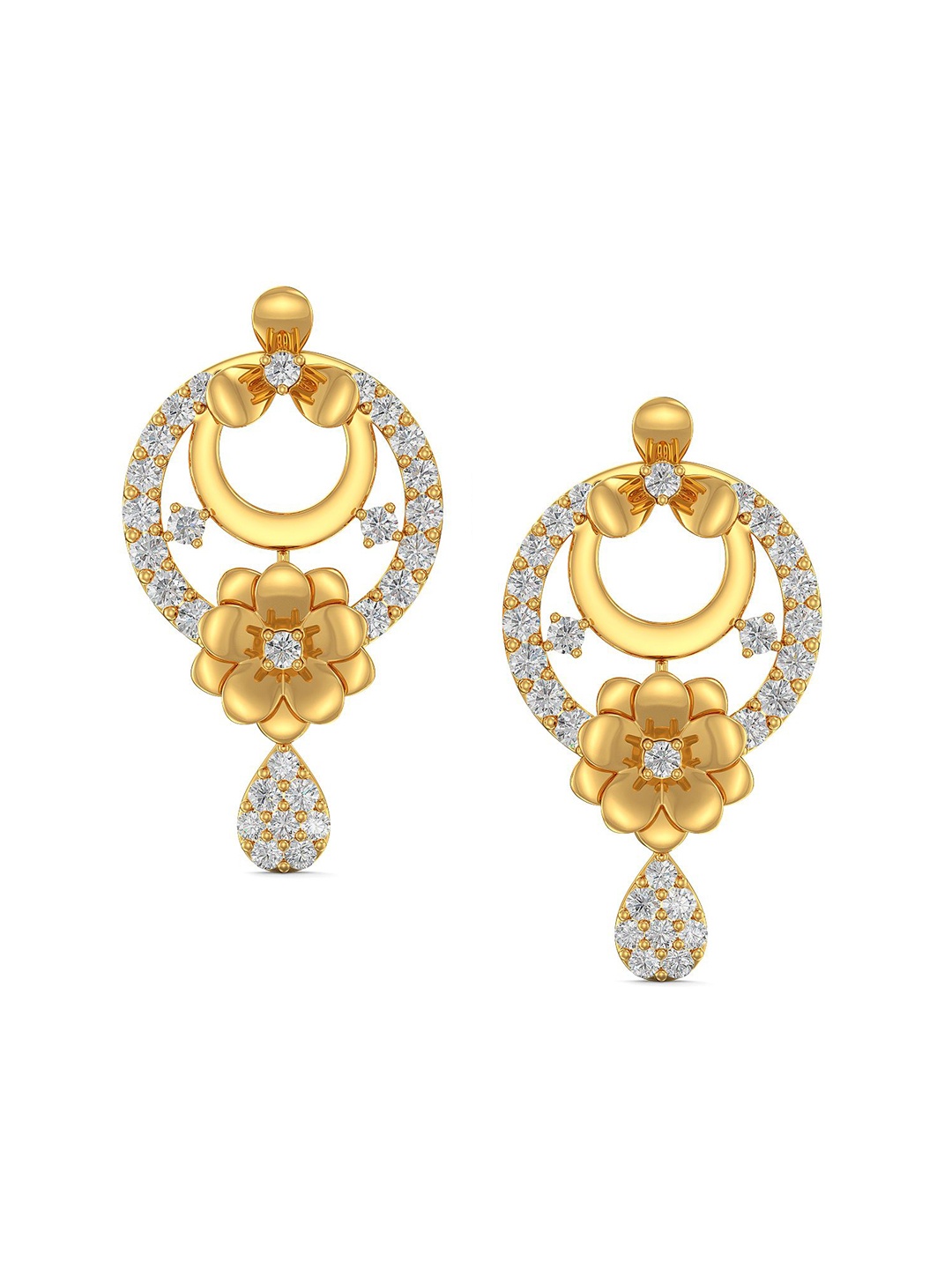 

Joyalukkas 22KT Gold Floral Drop Studs Earrings 5.04 gm