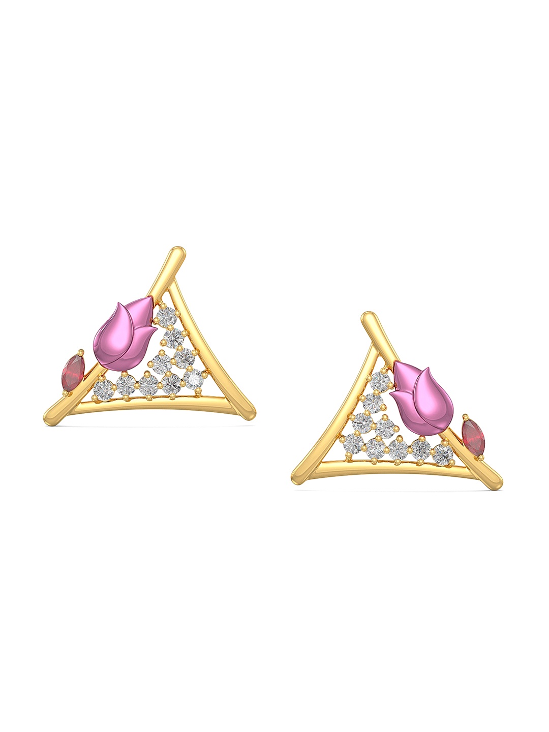 

Joyalukkas Girls 22KT Gold Gemstone Studded Earrings- 3.6 gm