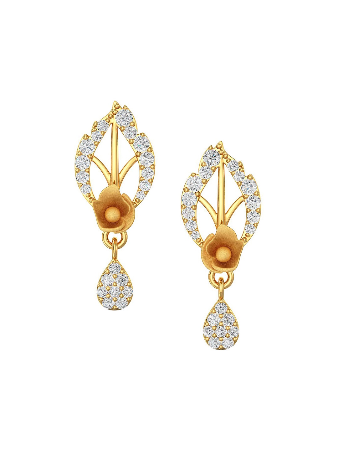 

Joyalukkas Girls 22KT Gold Gemstone Studded Earrings- 3.62 gm