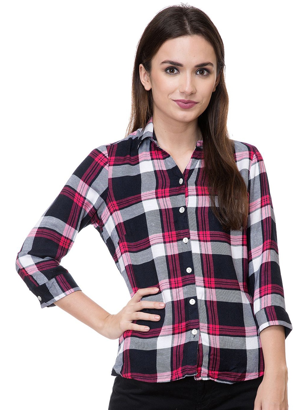 

Chemistry Tartan Checks Checked Smart Casual Shirt, Navy blue