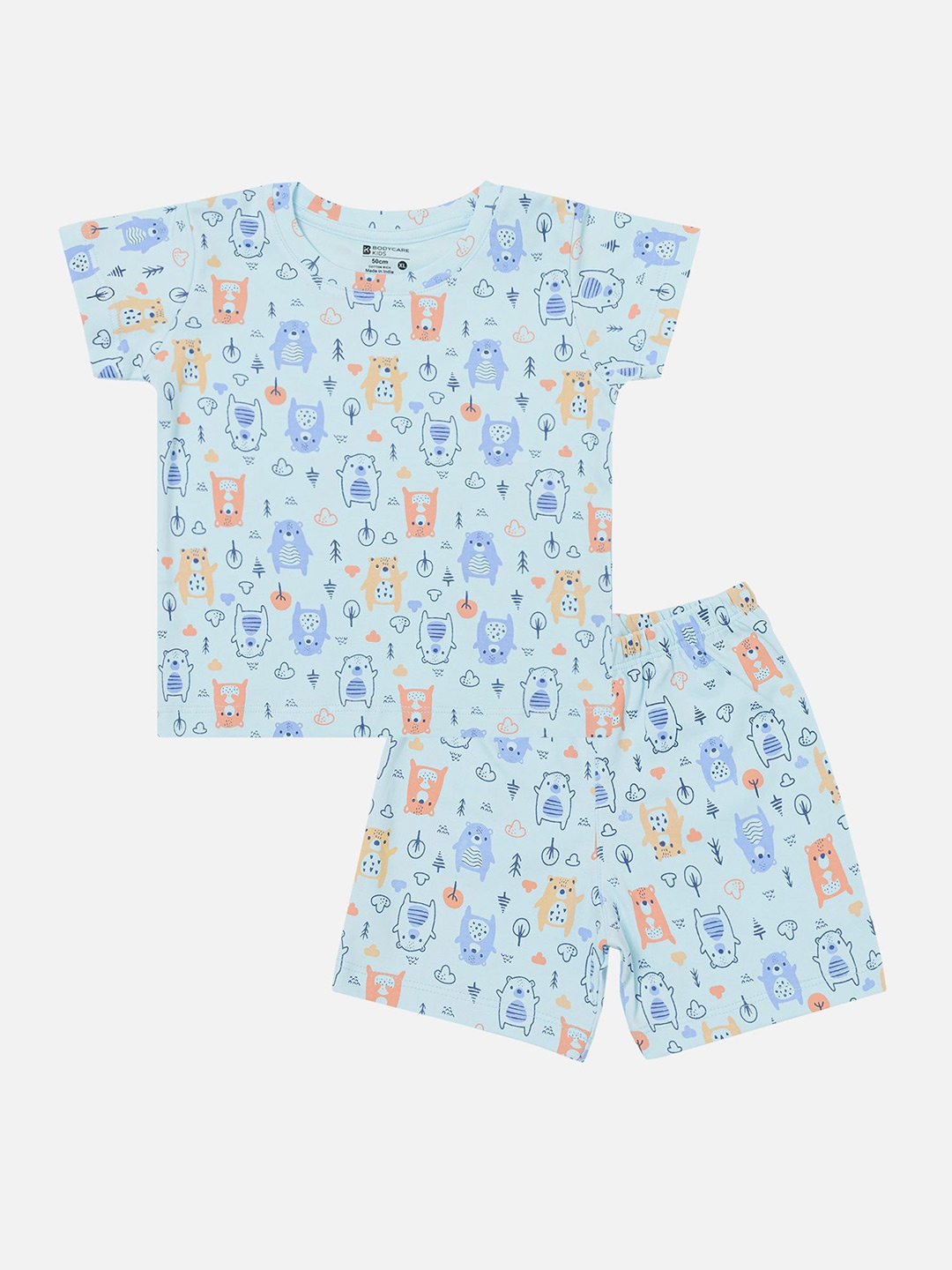 

Bodycare Kids Boys Printed T-shirt with Shorts, Blue