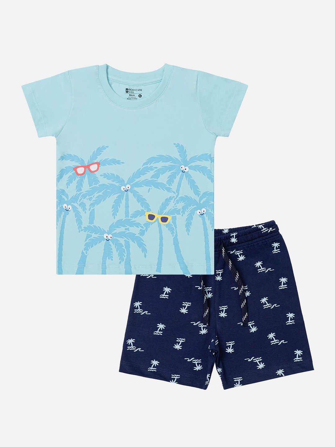 

Bodycare Kids Boys Printed T-shirt with Shorts, Blue