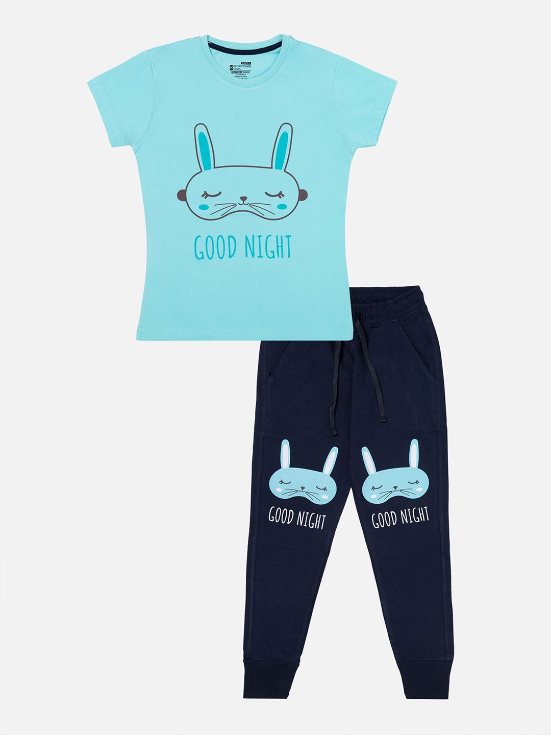 

Bodycare Kids Girls Printed Night suit, Blue