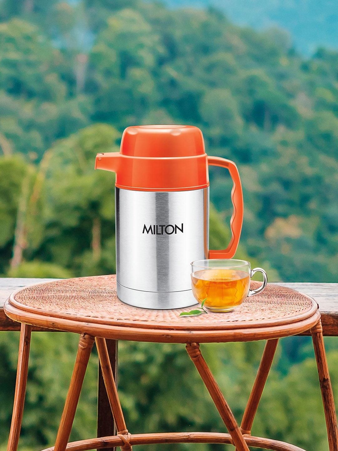 

Milton Dura 750 Orange Stainless Steel Tuff PU Insulated Thermos Tea Pot Jug 750ml