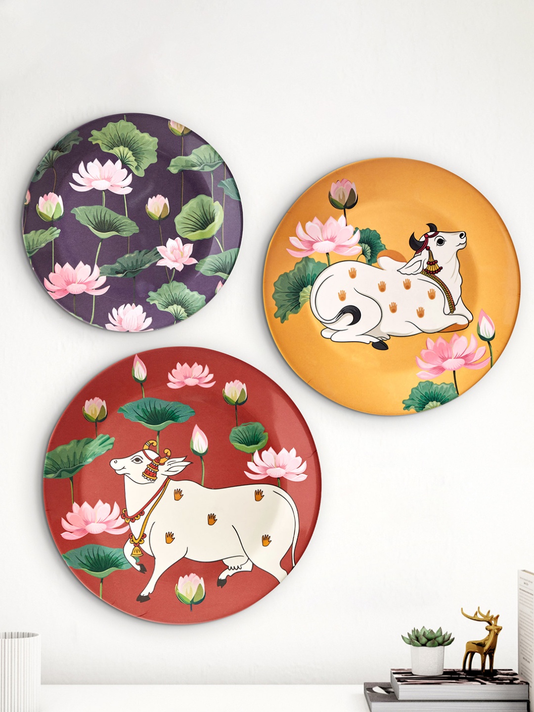

Home Centre Artesia Devise Orange & Brown 3 Pieces Printed Ceramic Wall Decor Plates