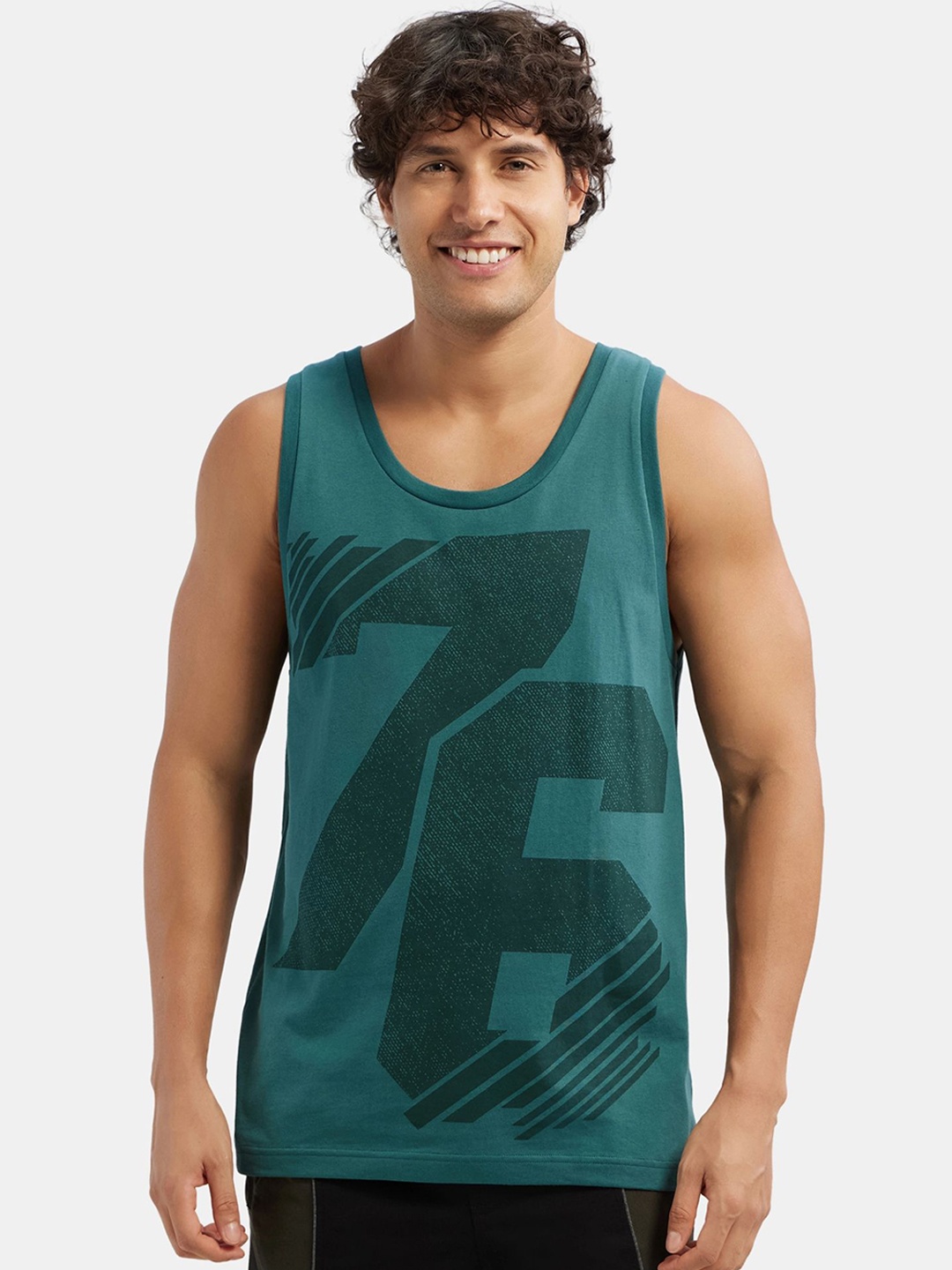 

Jockey Combed Cotton Rich Graphic Tank Top-9928, Green