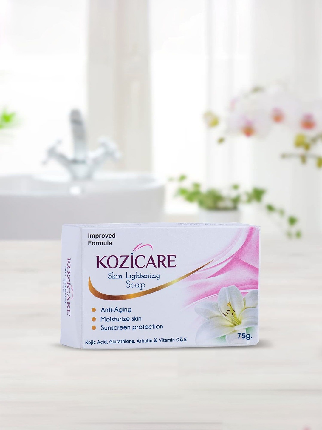 

KOZICARE Set Of 6 Skin Lightening Soap With Kojic Acid - 75g Each, White