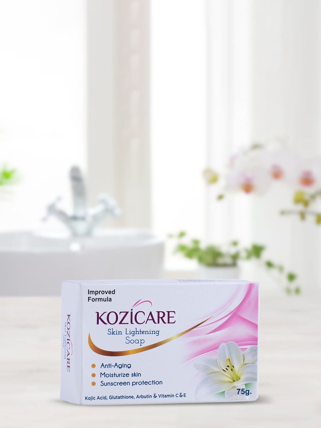 

KOZICARE Set Of 3 Skin Lightening Soap With Vitamin C - 75g Each, White