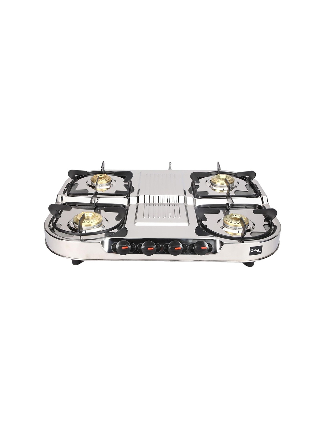 

Candes Stainless Steel 4 Burners Manual Gas Stove, Silver
