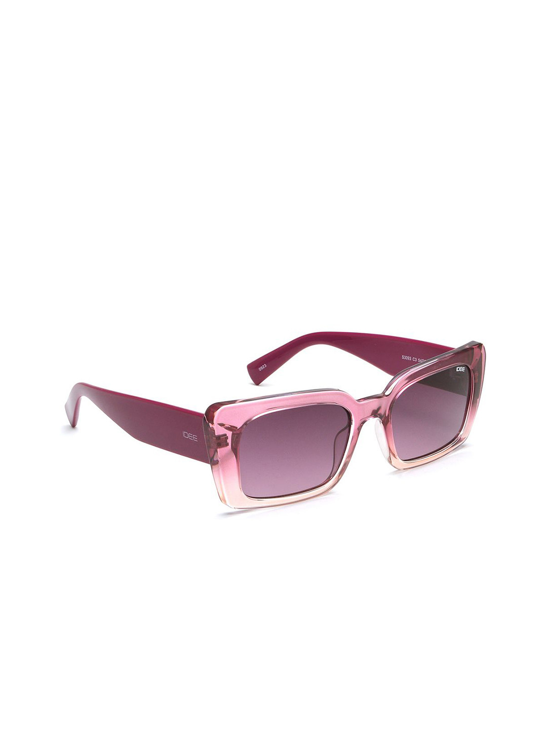 

IDEE Women Rectangle Sunglasses with UV Protected Lens IDS3093C3SG, Pink