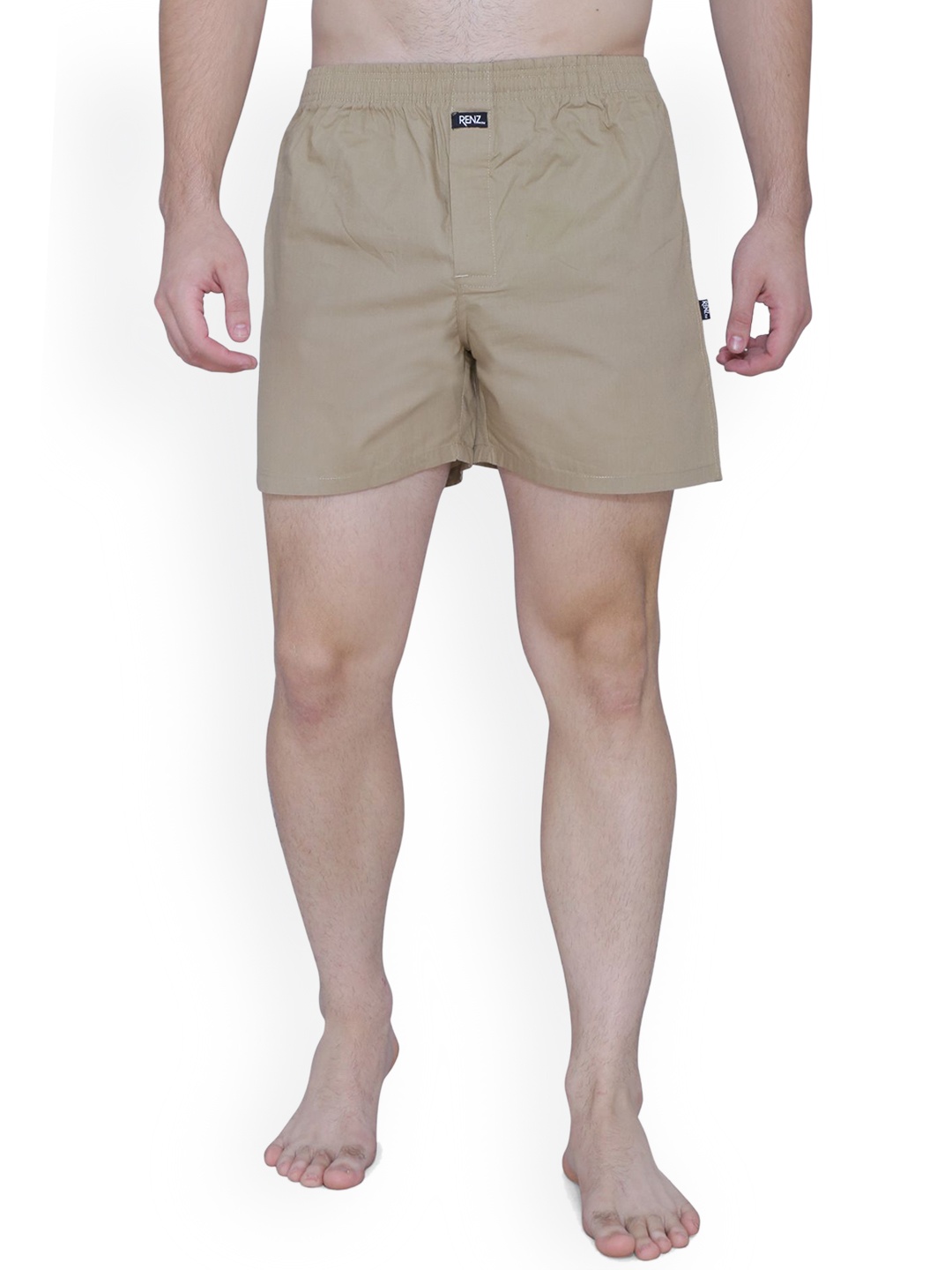 

RENZ Mid Rise Carbon Finish Pure Cotton Boxer, Tan