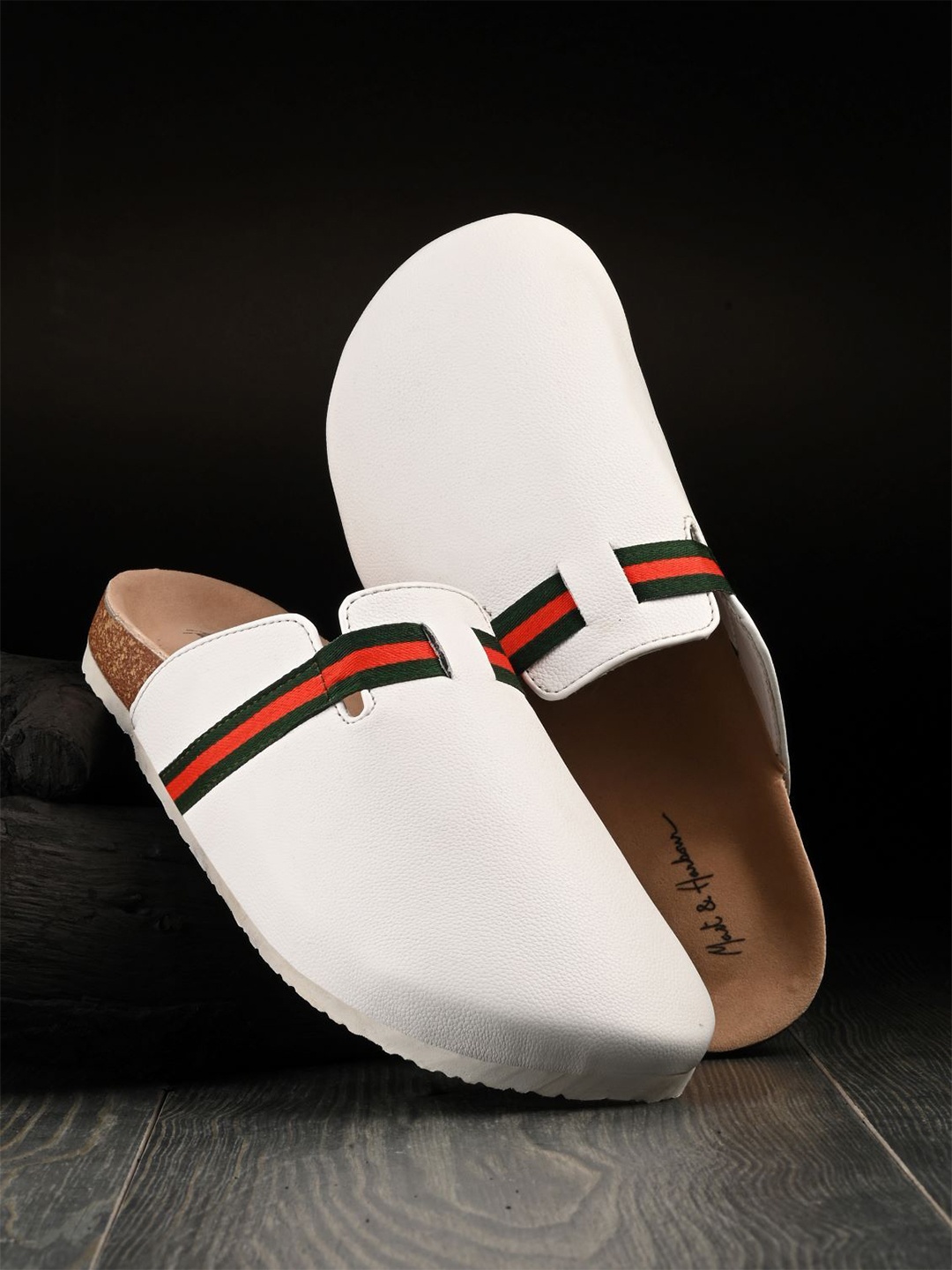 

Mast & Harbour white & Black Ethnic Comfort Sandals