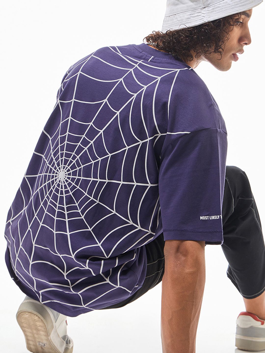 

Bewakoof Oversized Spider Man Pure Cotton T-shirt, Blue