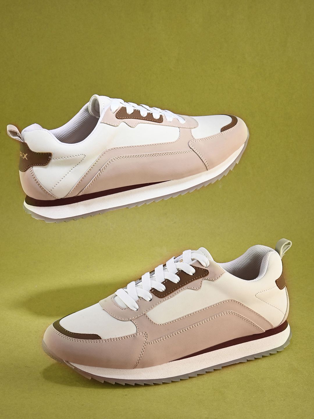

HRX by Hrithik Roshan Women Colourblocked Sneakers, Beige