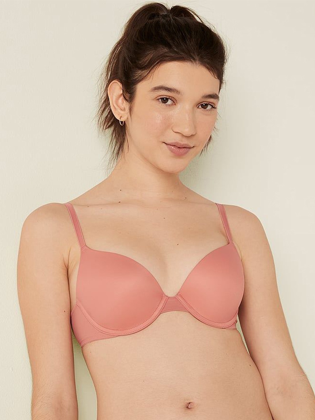 

Victoria's Secret Bra Half Coverage Underwired Heavily Padded, Pink