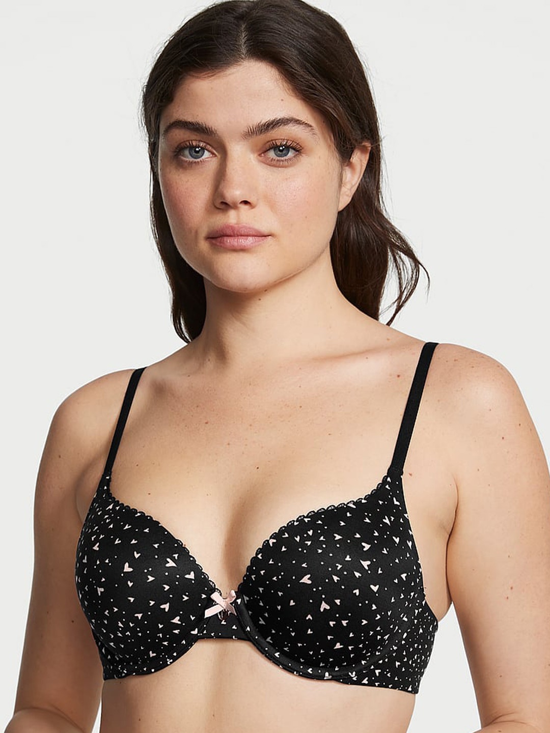 

Victoria's Secret Abstract Bra Full Coverage Underwired Heavily Padded, Black