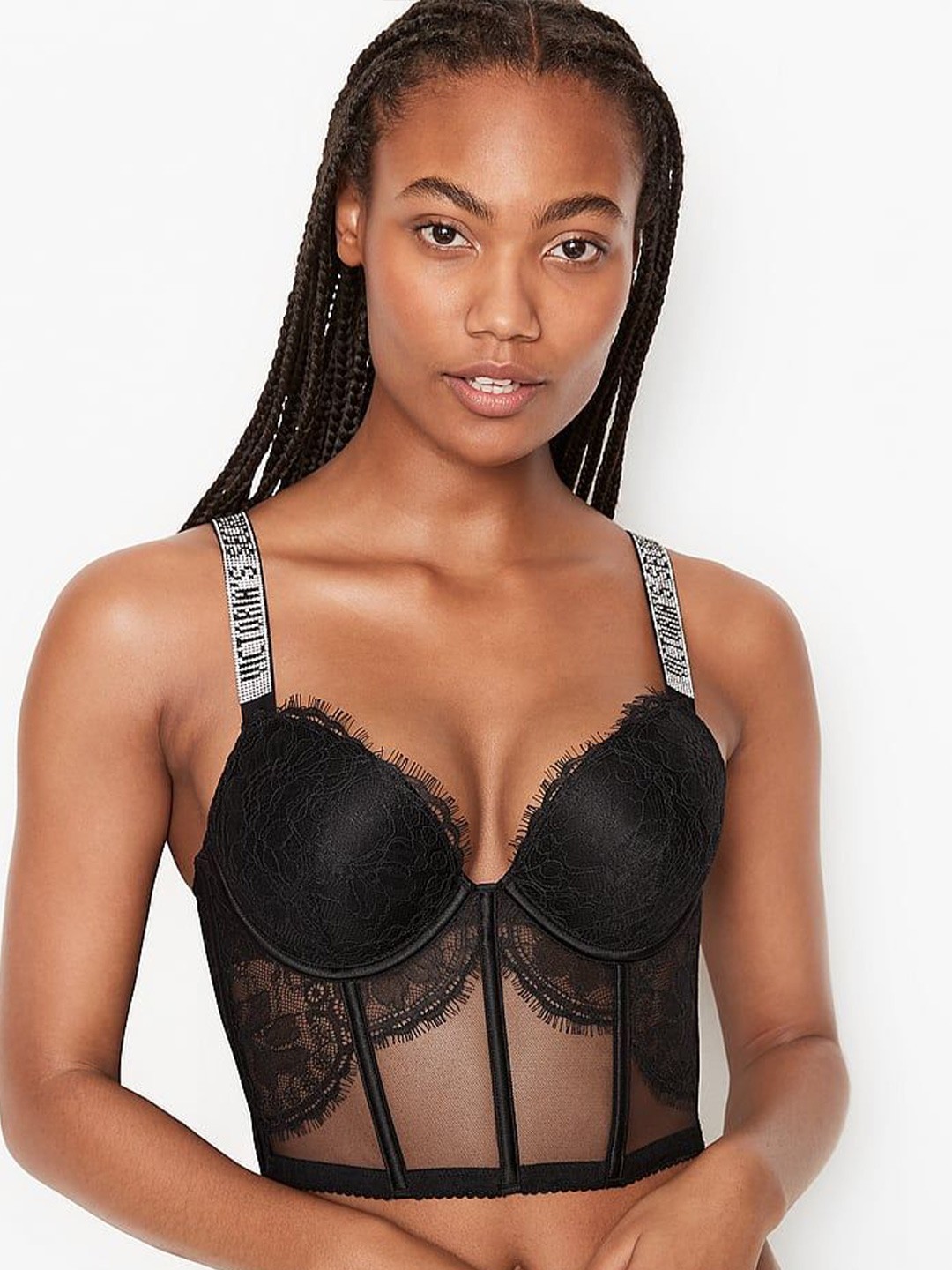 

Victoria's Secret Bralette Bra Medium Coverage Underwired Heavily Padded, Black