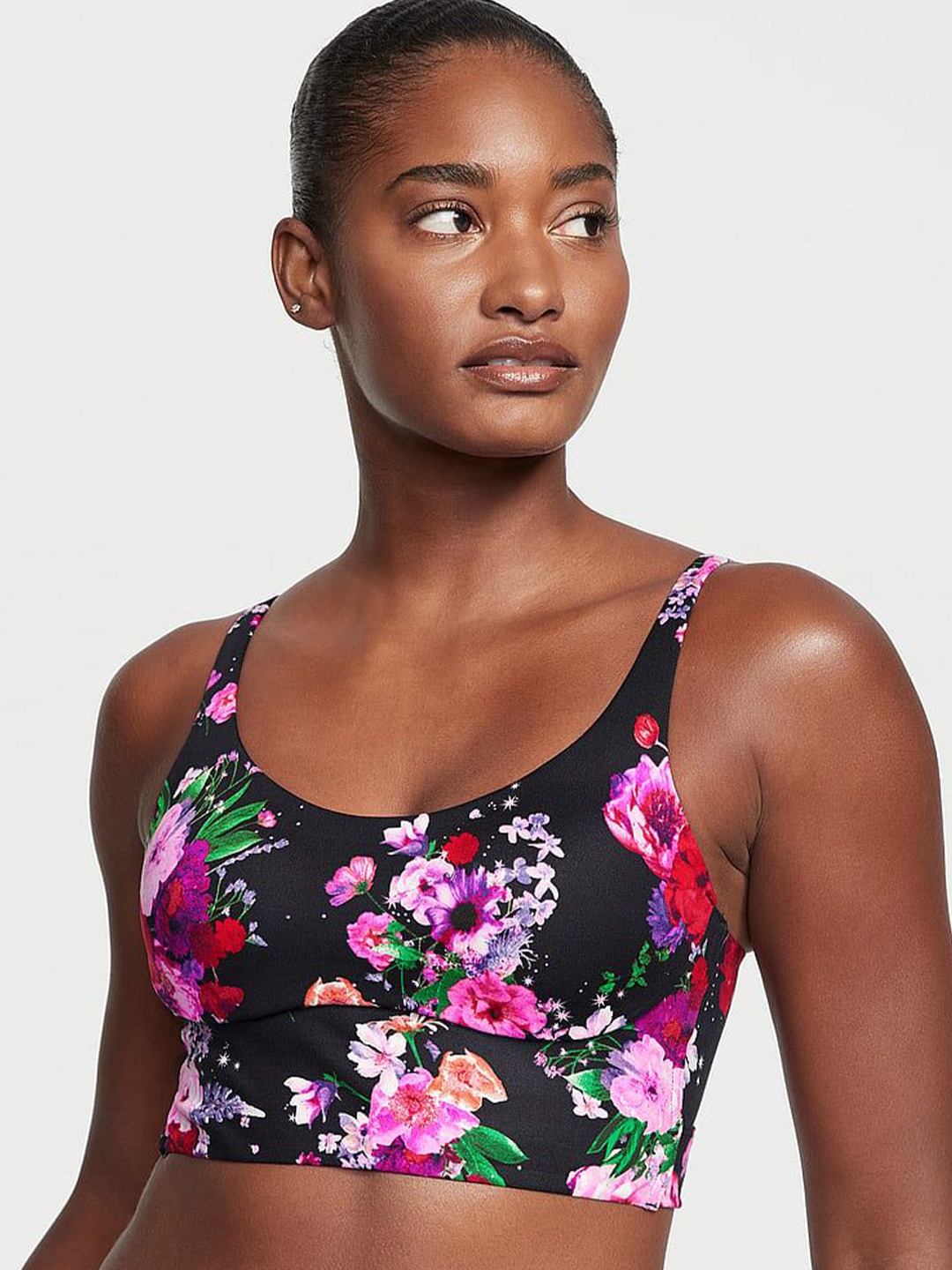 

Victoria's Secret Floral Bra Full Coverage Lightly Padded, Black