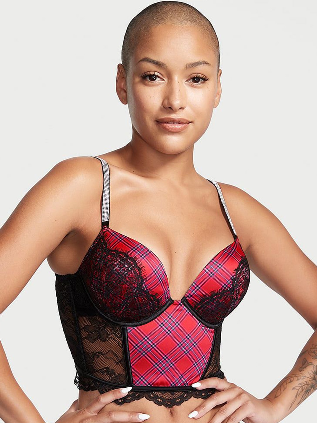 

Victoria's Secret Bralette Bra Medium Coverage Underwired Heavily Padded, Red