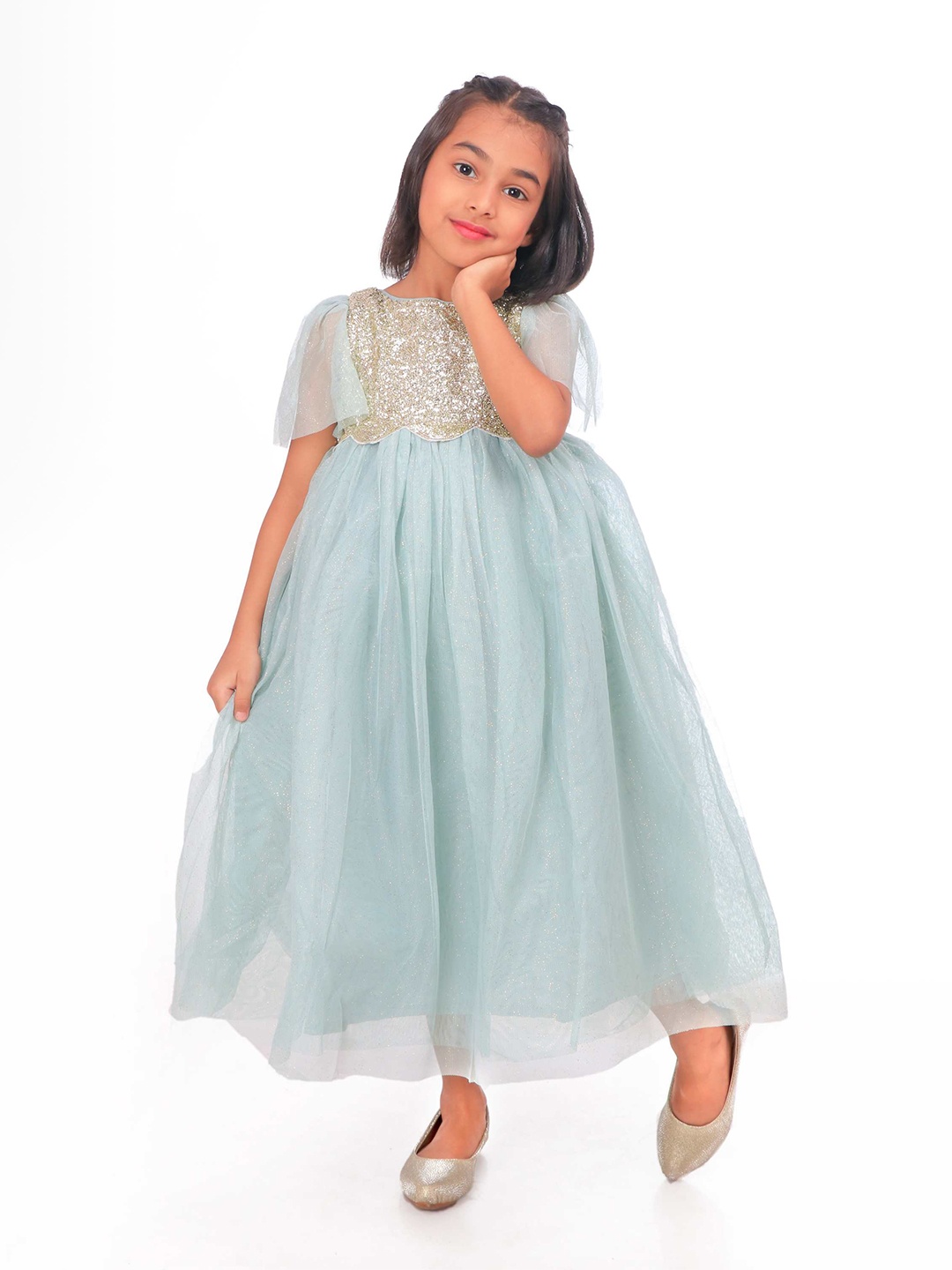 

Miyo Fit & Flare Maxi Dress, Green