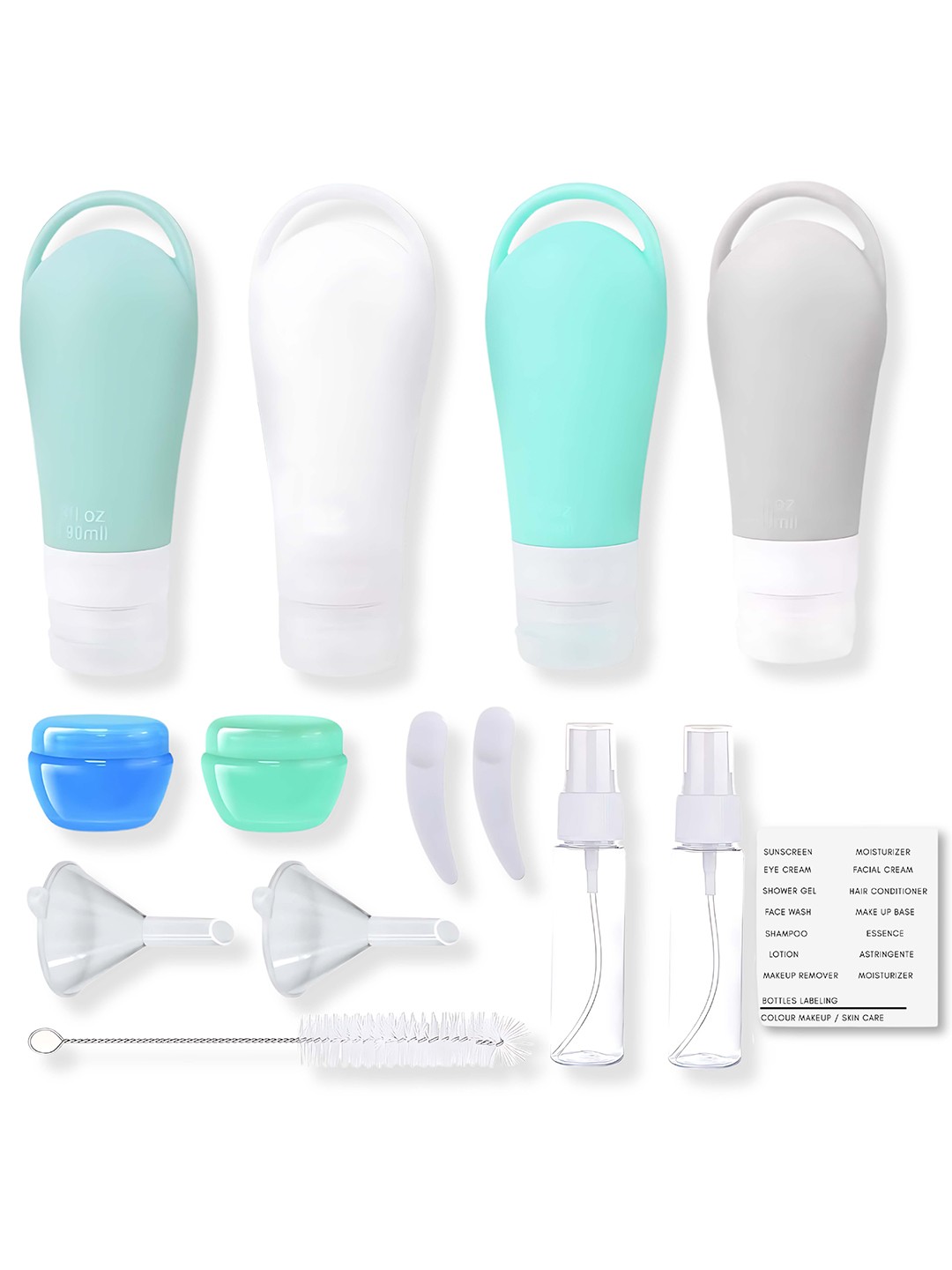 

Beaute Secrets 13pc Portable Leak Proof Silicone Containers, Blue