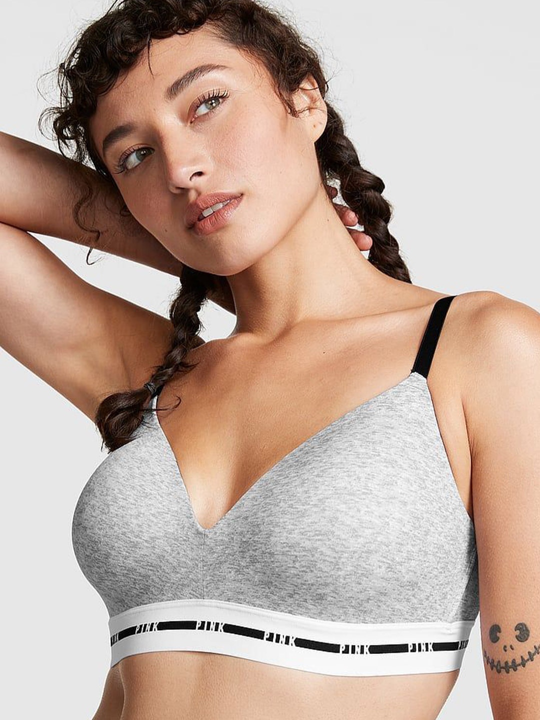 

Victoria's Secret Bra Half Coverage Lightly Padded, Grey