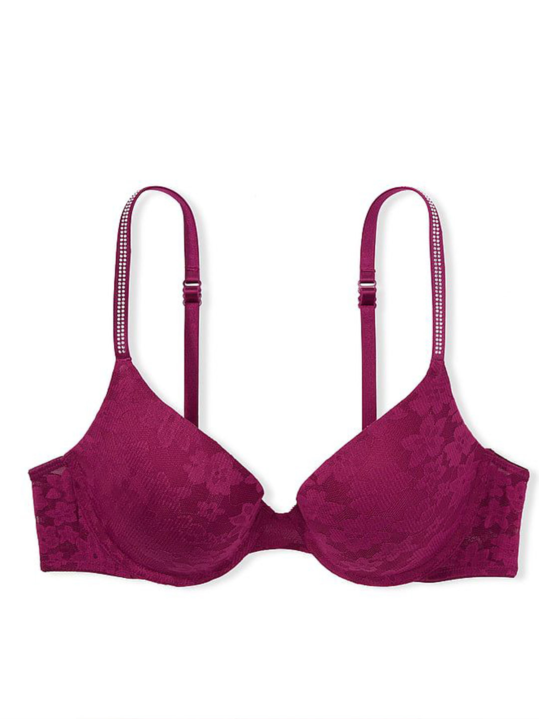 

Victoria's Secret Floral Bra Half Coverage Underwired Heavily Padded, Pink