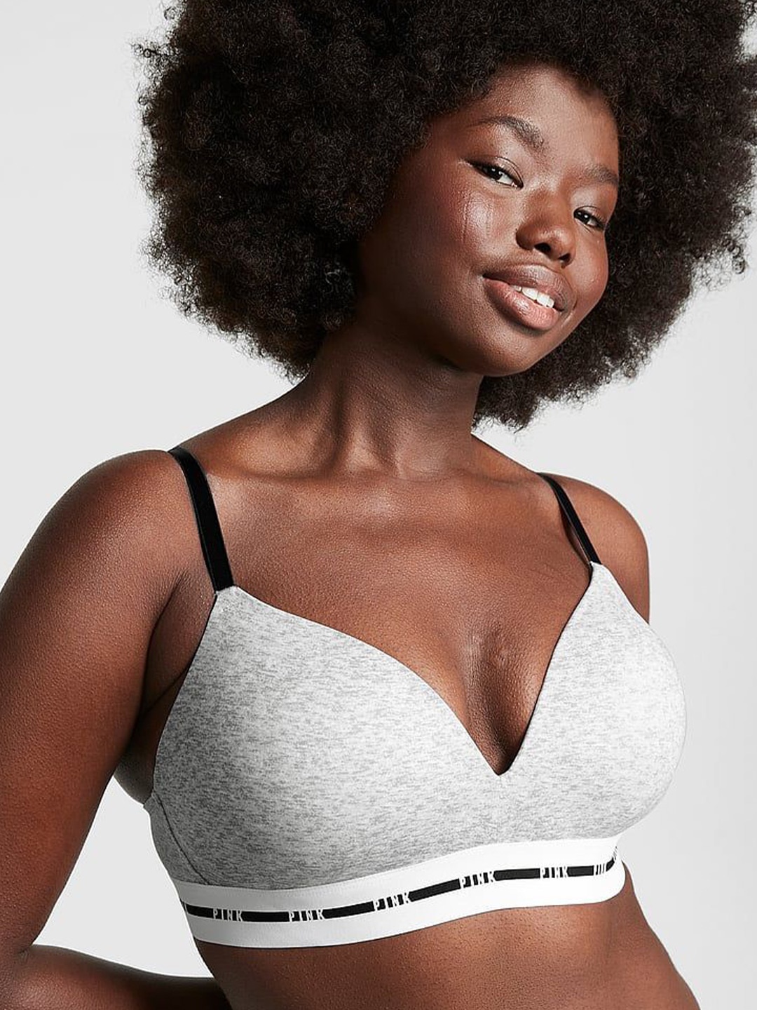 

Victoria's Secret Bra Half Coverage Heavily Padded, Grey