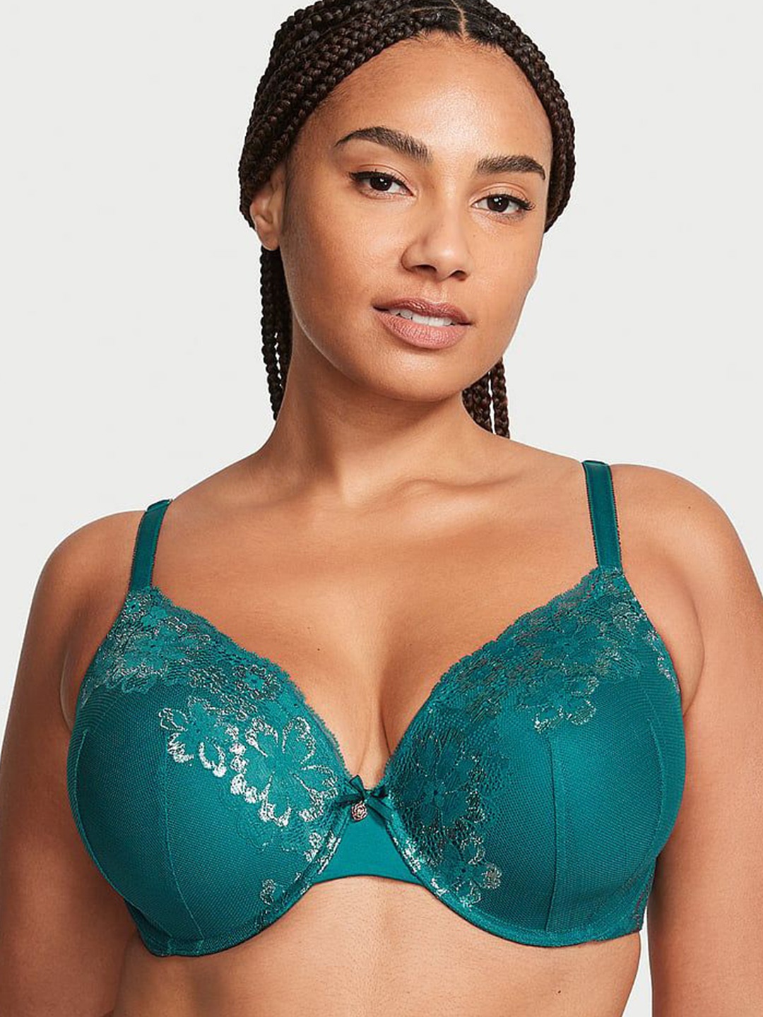 

Victoria's Secret Floral Bra Full Coverage Underwired Lightly Padded, Green