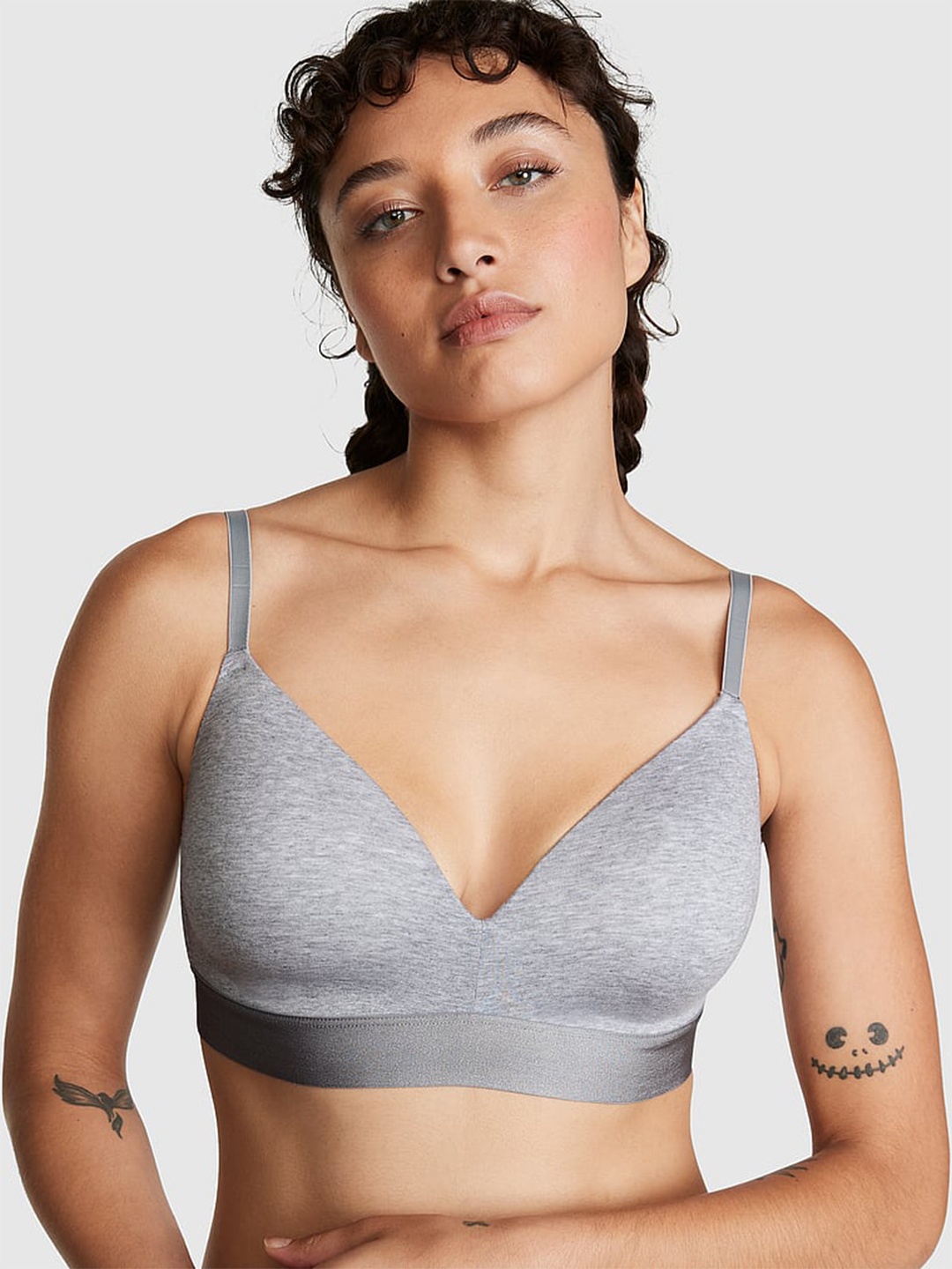 

Victoria's Secret Bra Half Coverage Lightly Padded, Grey