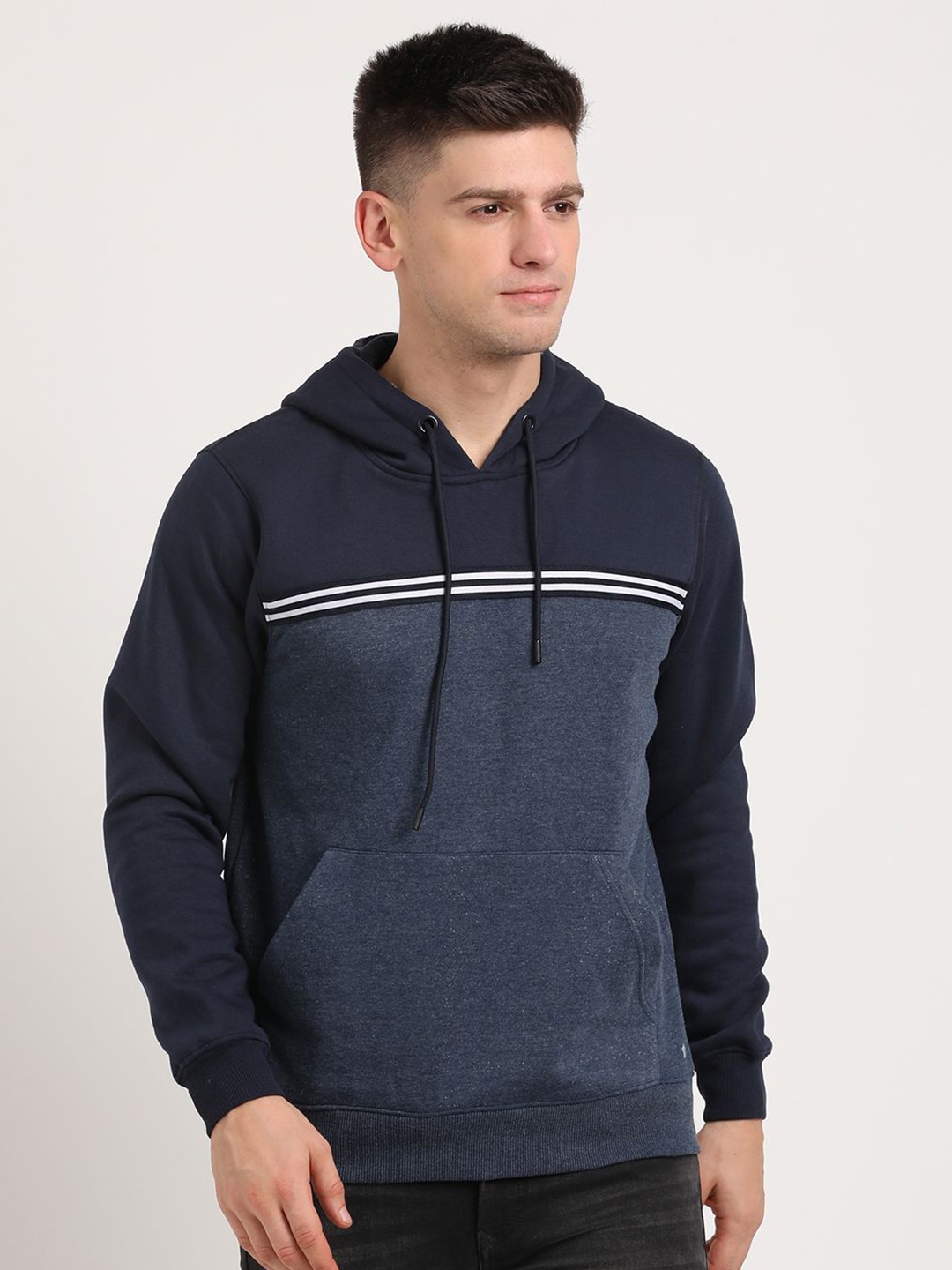 

Turtle Long Sleeves Hooded Pullover Sweatshirt, Navy blue
