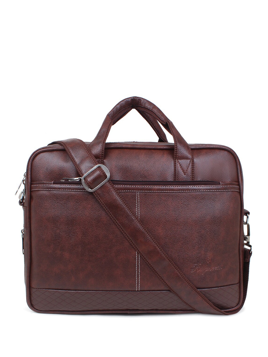 

bagneeds Unisex Textured Messenger Bag, Brown