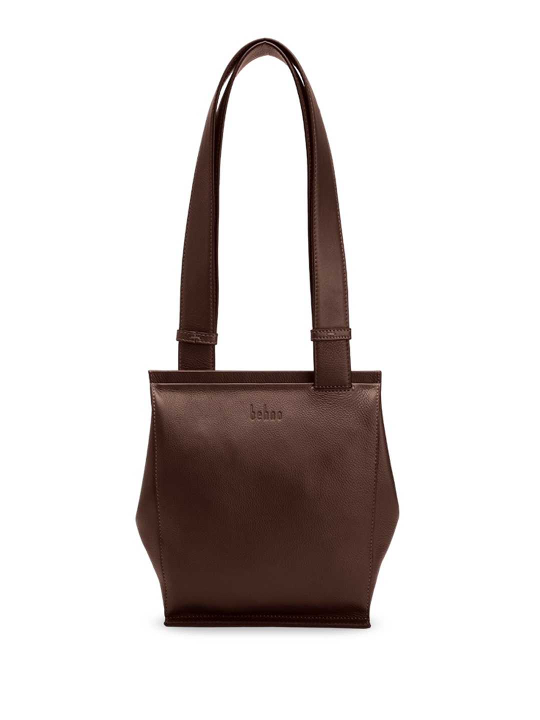 

behno New York Small Leather Structured Sling Bag, Brown