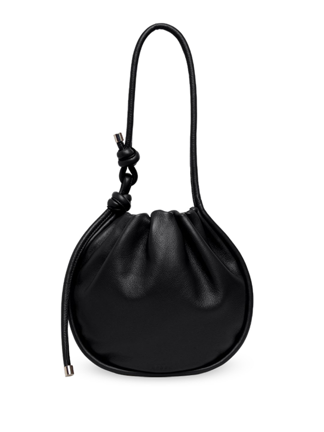 

behno New York Women's Leather Half Moon Shoulder Bag with Tasselled, Black
