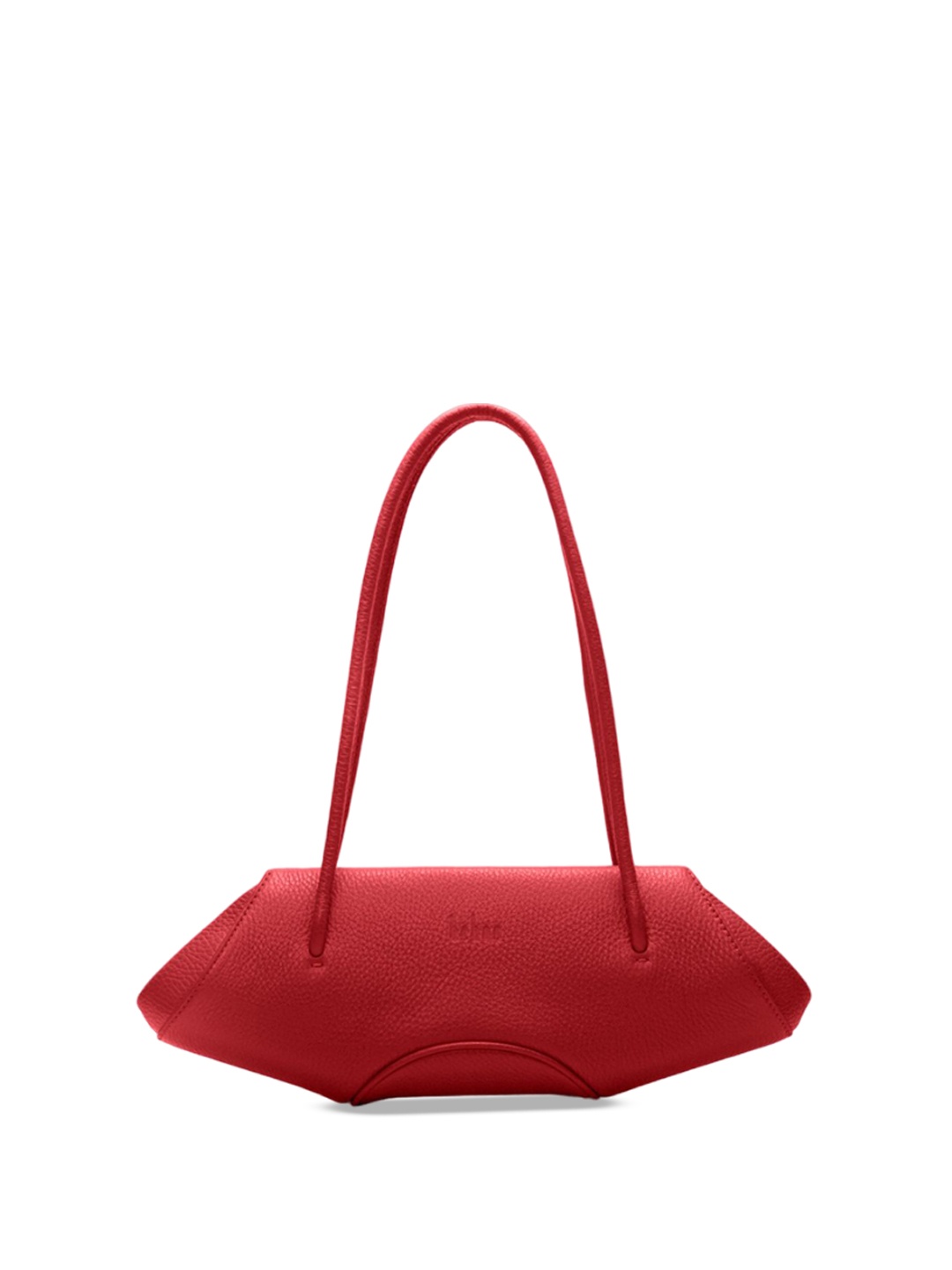

behno New York Leather Structured Shoulder Bag with Tasselled, Red