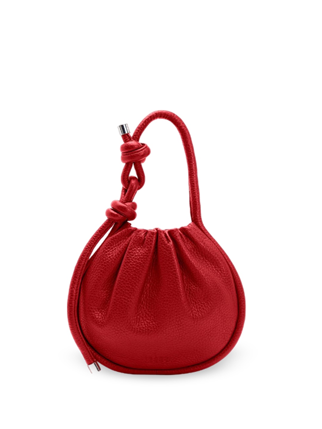 

behno New York Women's Leather Half Moon Sling Bag with Tasselled, Red