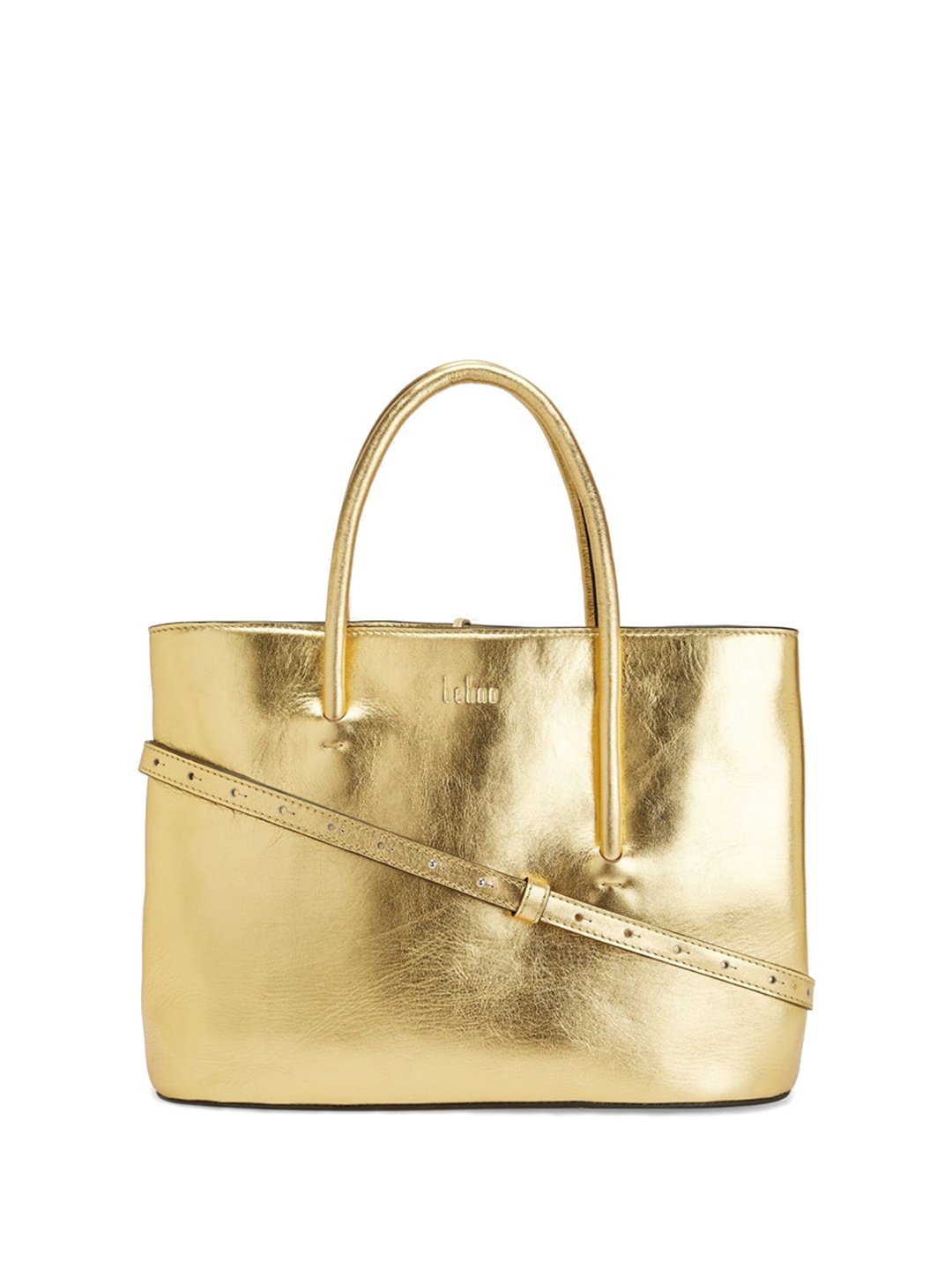 

behno New York Meena Satchel Metallic, Gold