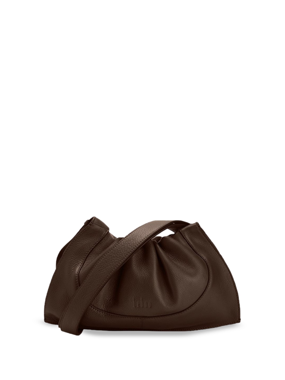 

behno New York Leather Structured Sling Bag with Tasselled, Brown