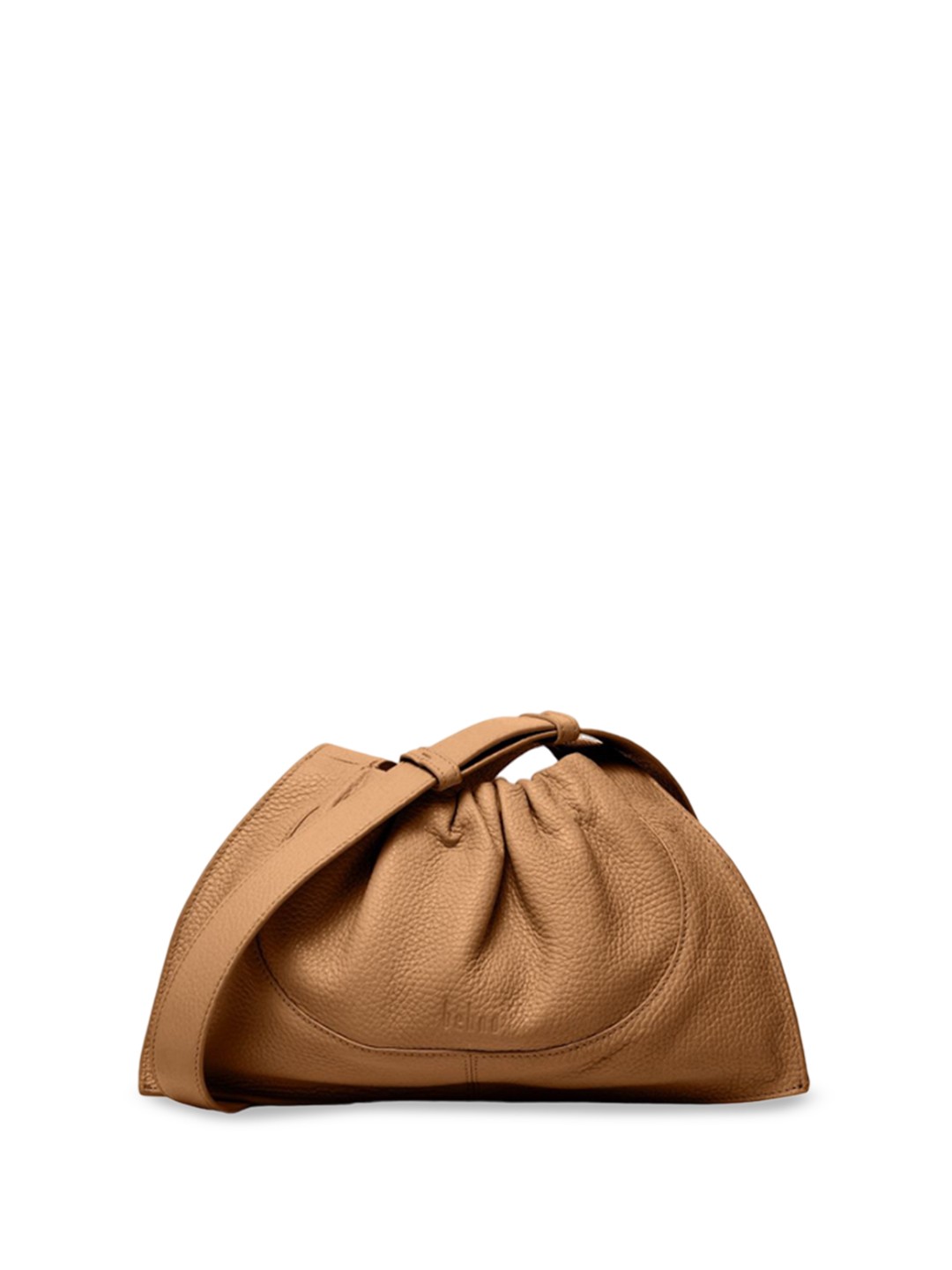 

behno New York Women Leather Structured Sling Bag, Tan
