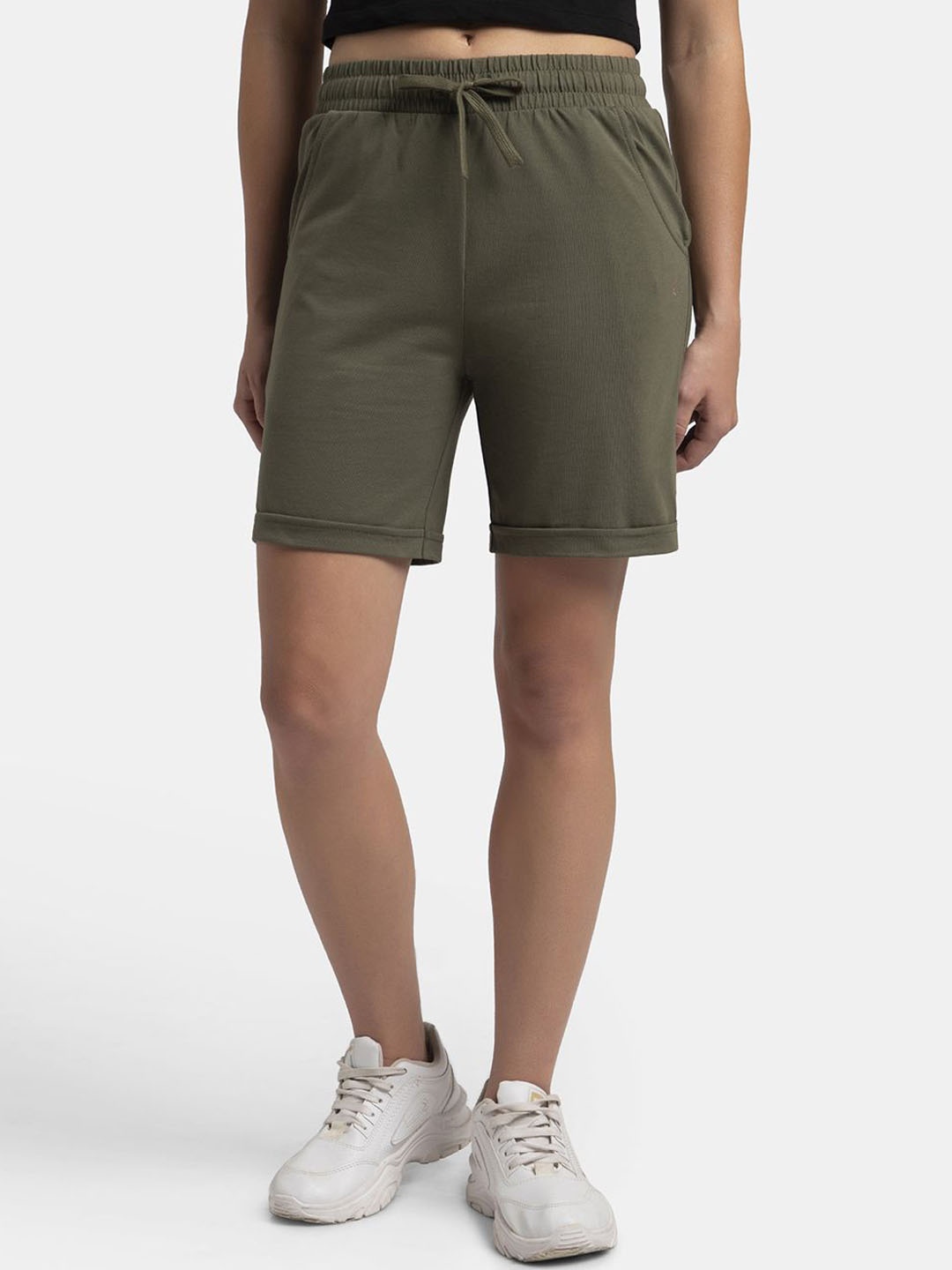 

Jockey Super Combed Cotton Rich Regular Fit Shorts with Side Pockets-AW23, Green