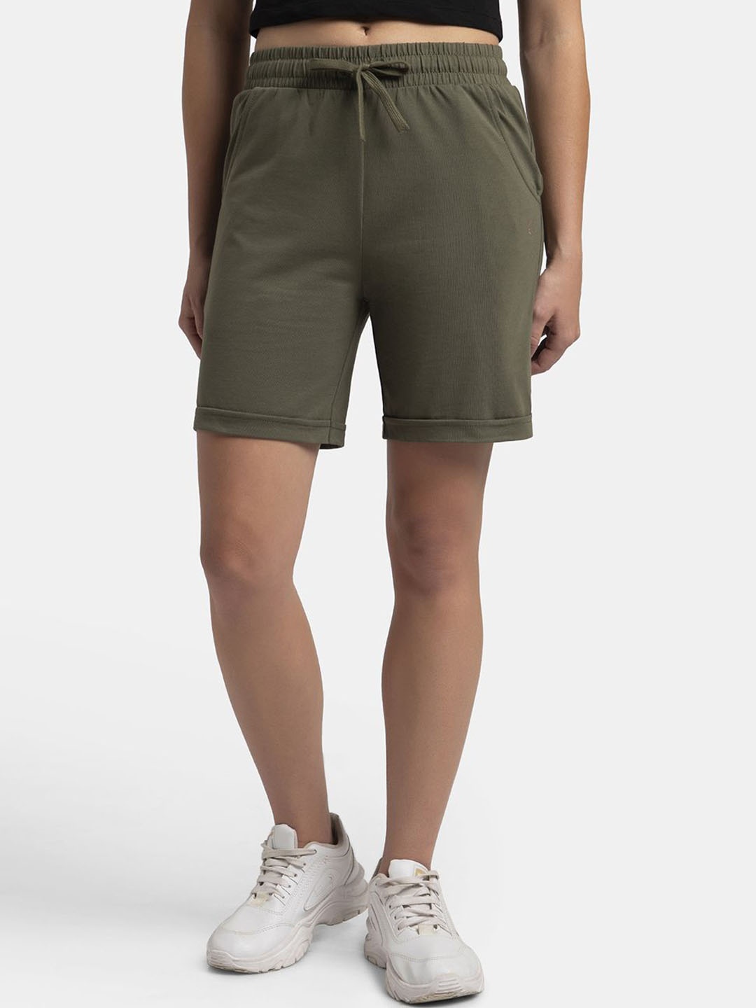 

Jockey Super Combed Cotton Rich Regular Fit Shorts with Side Pockets-AW23, Green