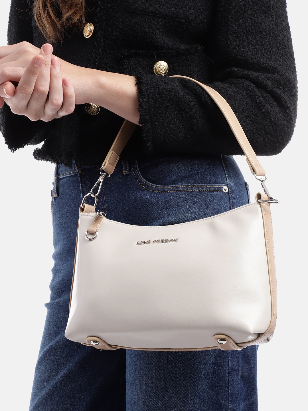 

Lino Perros Structured Shoulder Bag, Off white