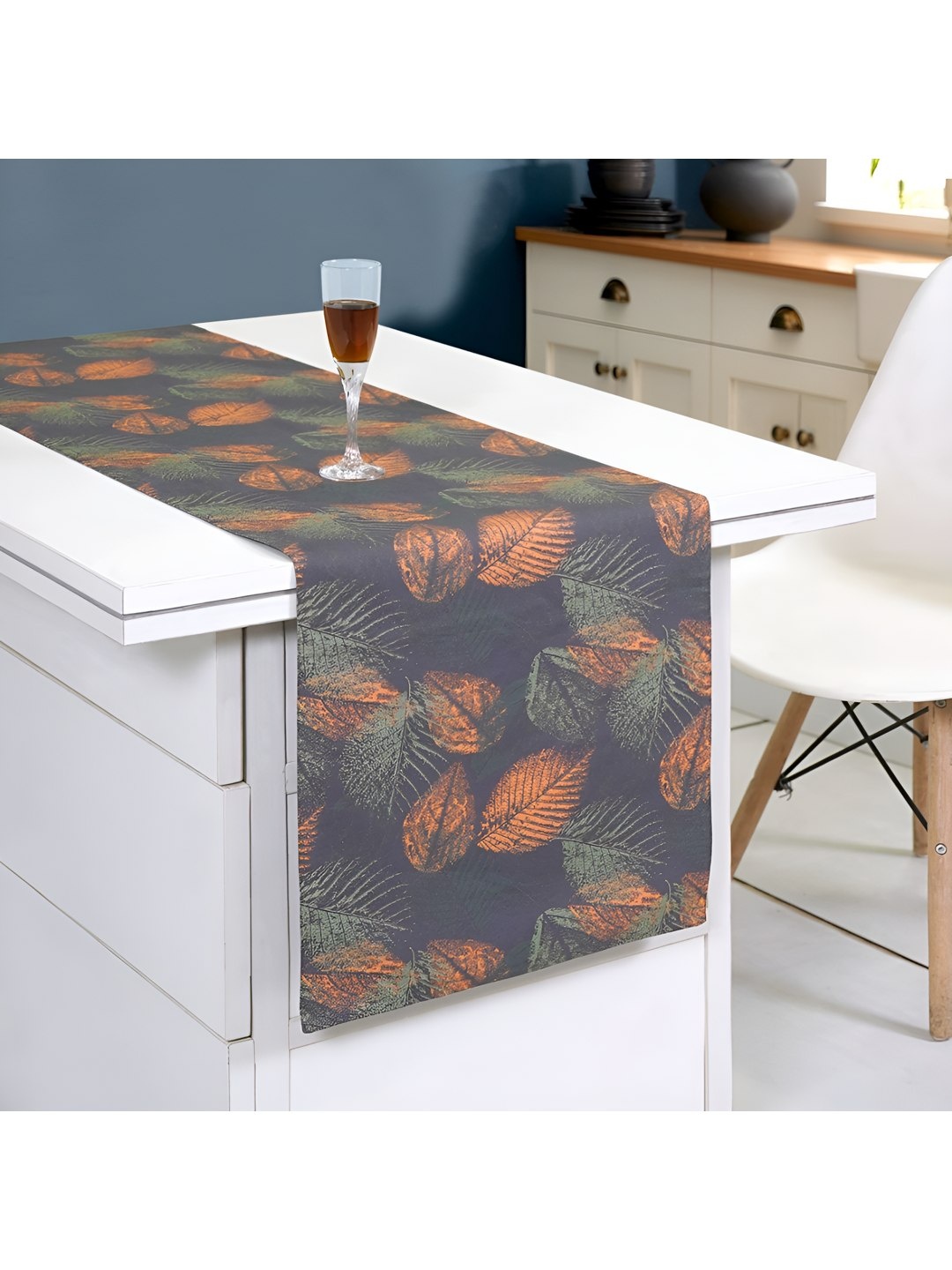 

Ode & Cleo Grey & Orange Leaves Printed Pure Cotton Rectangular Table Placemats