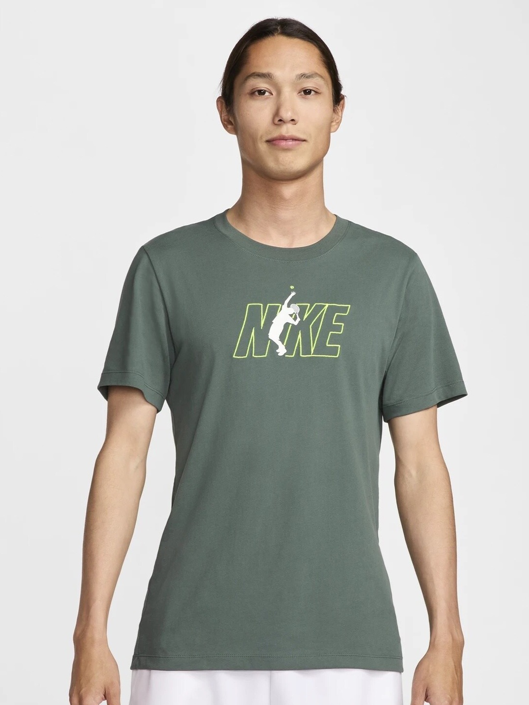 

Nike Court Men Dri-FIT Tennis Round Neck T-Shirt, Green