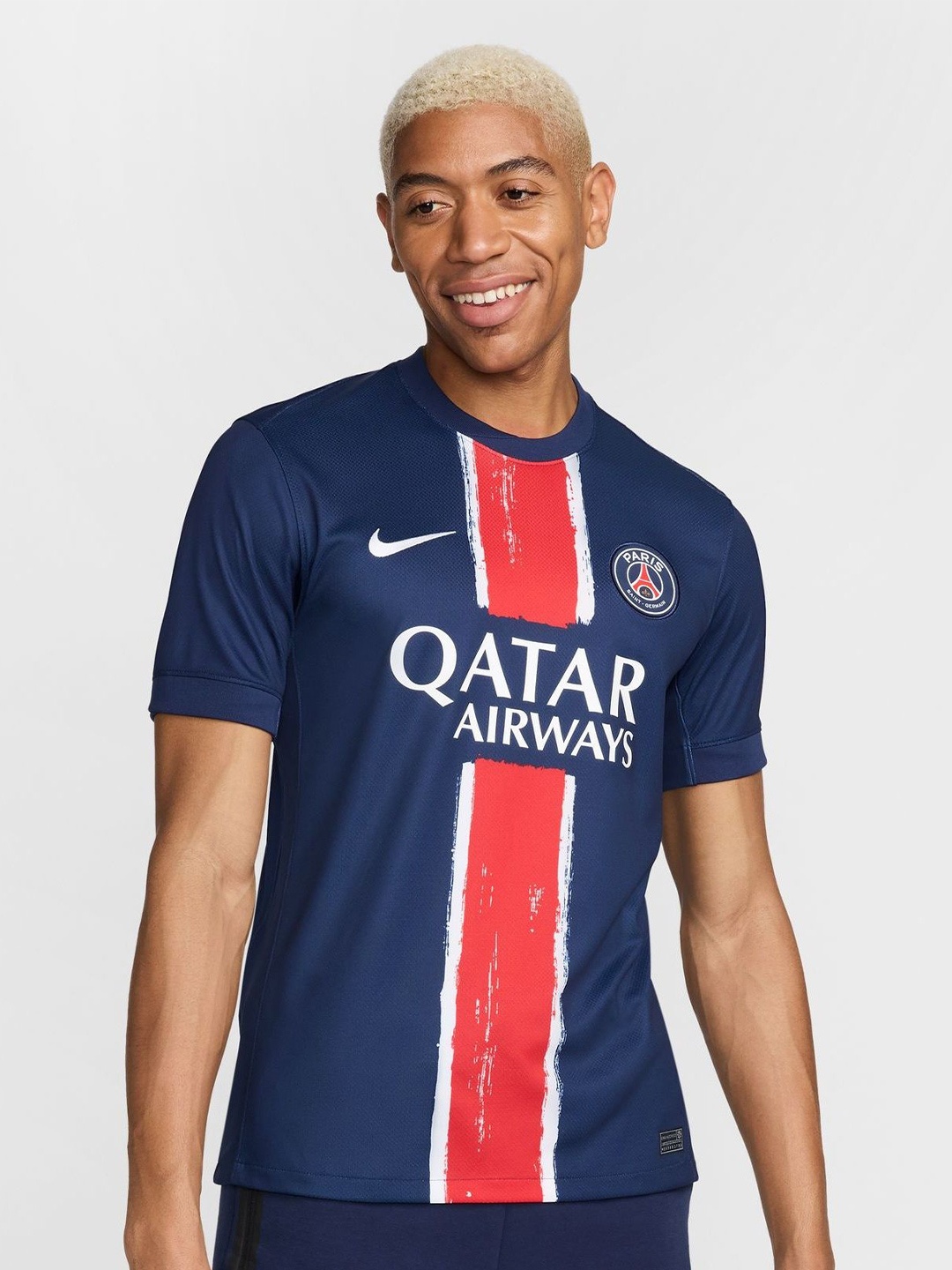 

Nike Paris Saint-Germain 2024/25 Stadium Home Men's Nike Dri-FIT Football Replica T-shirt, Blue