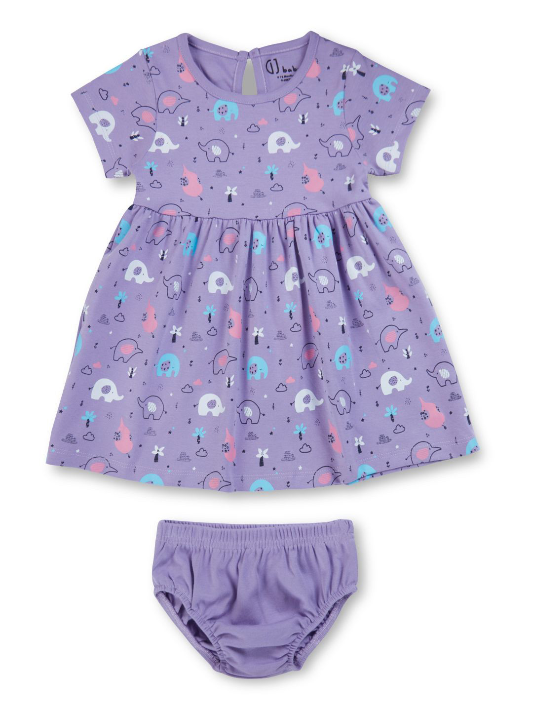

GJ baby Print Fit & Flare Dress, Purple