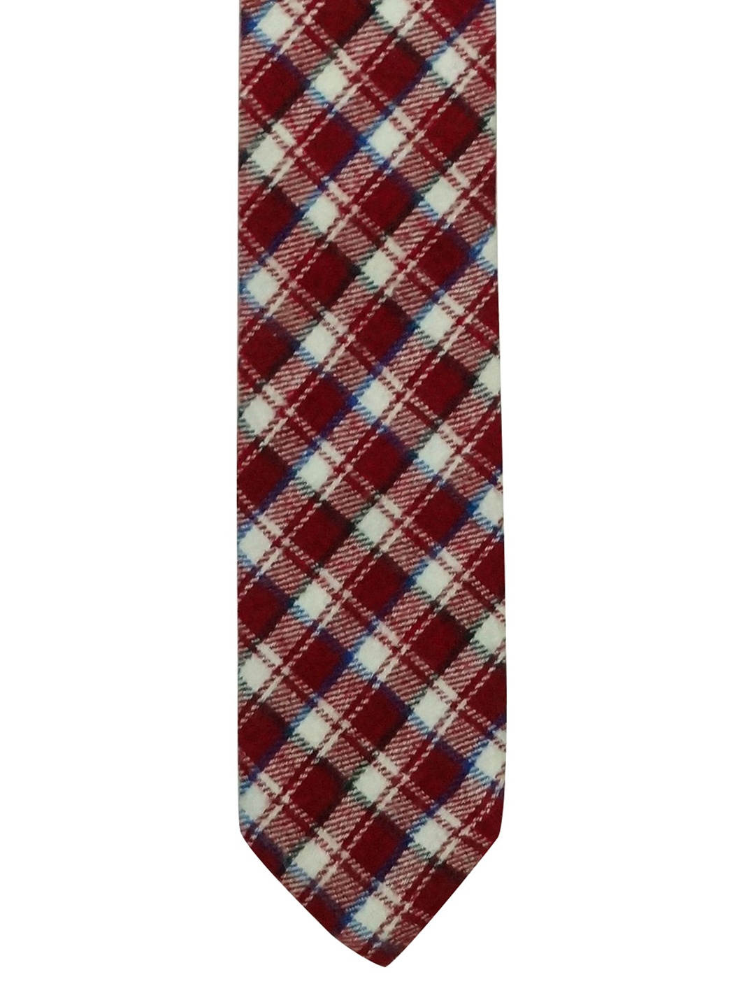 

The Tie Hub Men Checked Woollen Broad Tie, Red