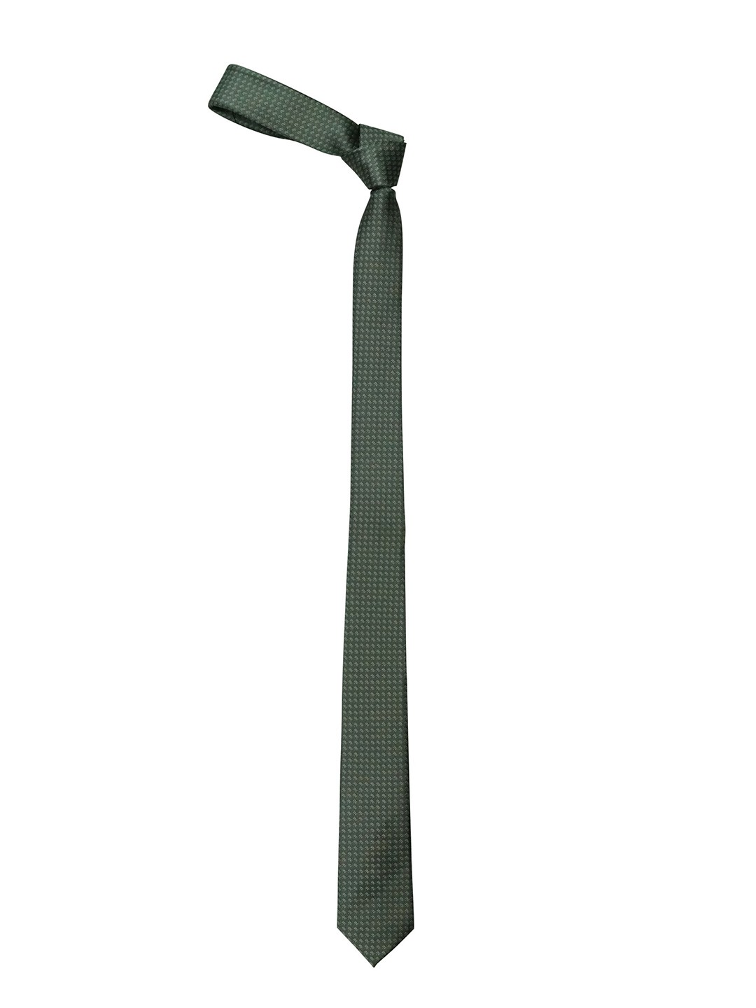 

The Tie Hub Men Woven Design Broad Tie, Grey