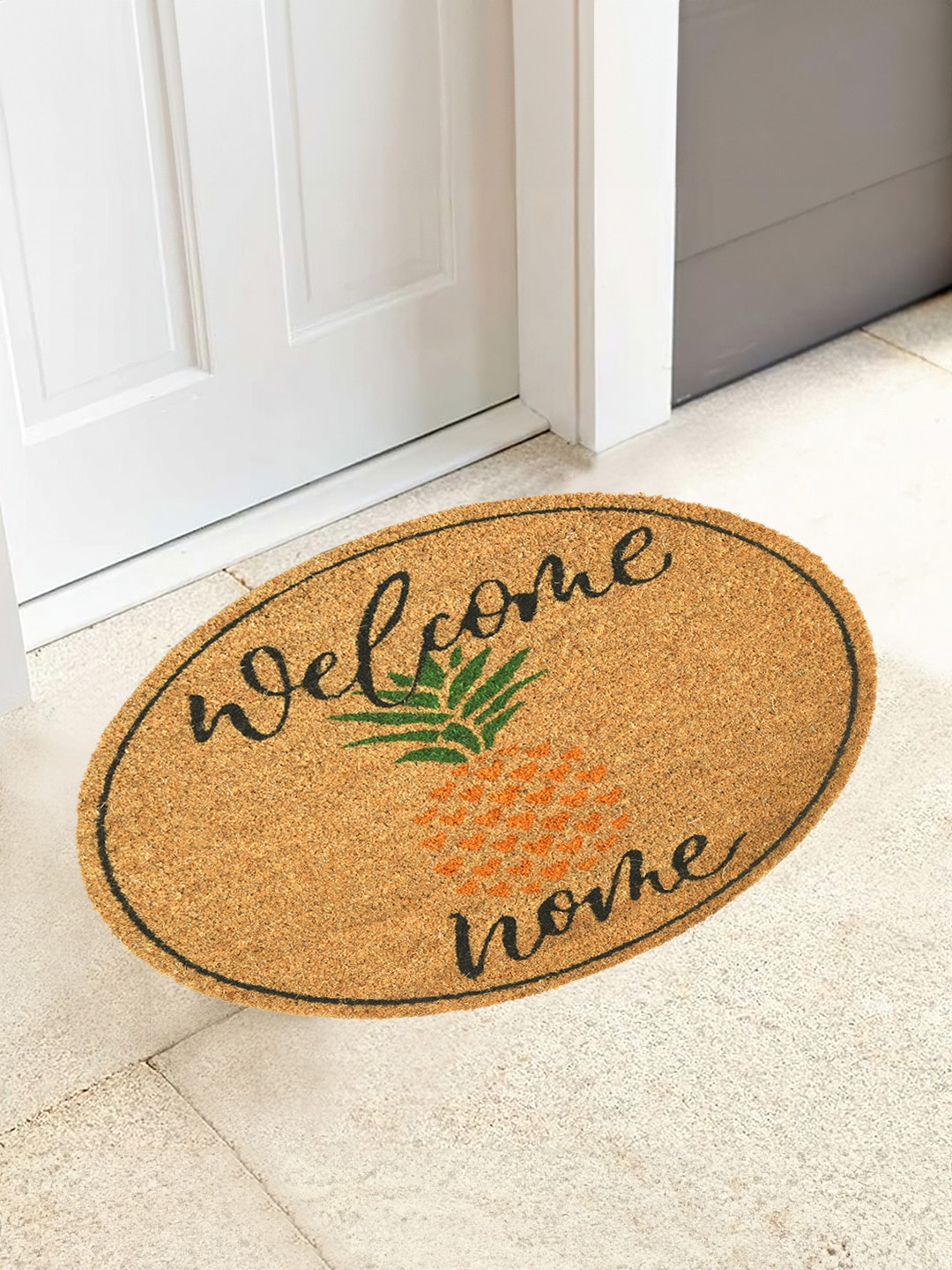 

Aura Camel Brown Self-Design Dirt Collecting Anti-Skid Doormat
