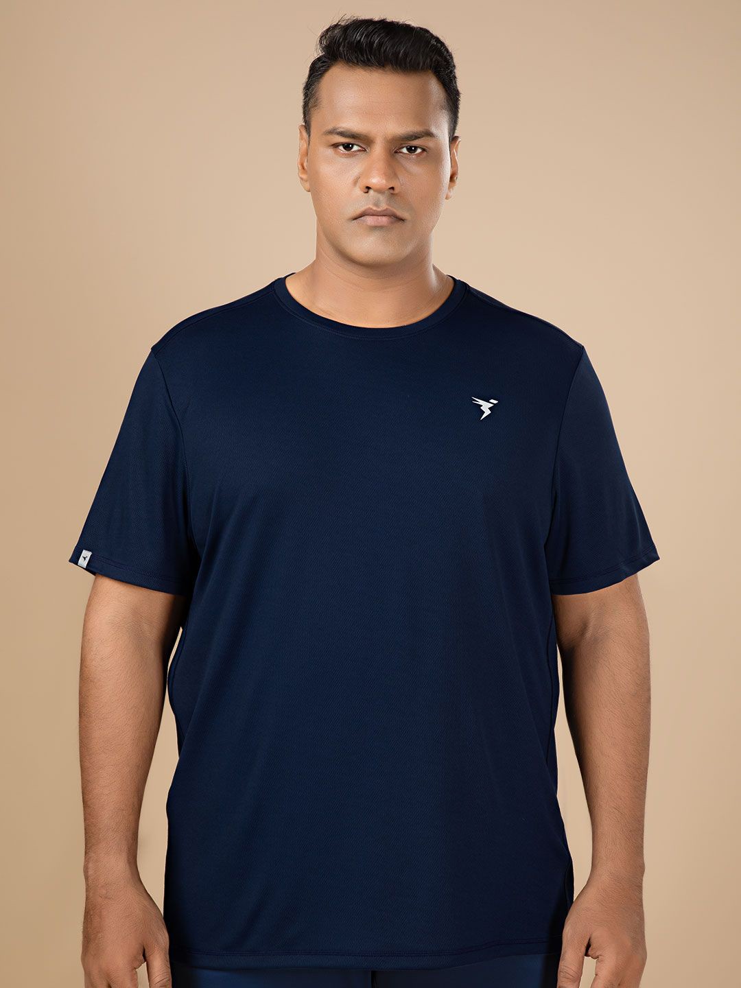 

Technosport Men Plus Size Solid Techno Cool Plus Active T-shirt, Navy blue